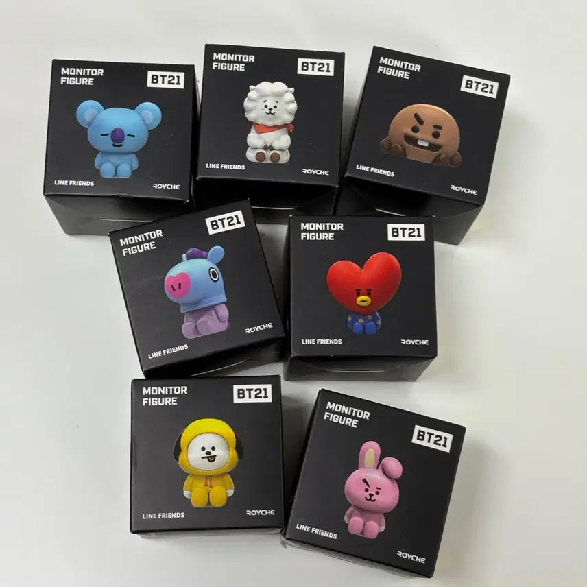[BUNJANG] BT21 Monitor Figure 7-Piece Set / BT21 모니터 피규어 7종 세트
