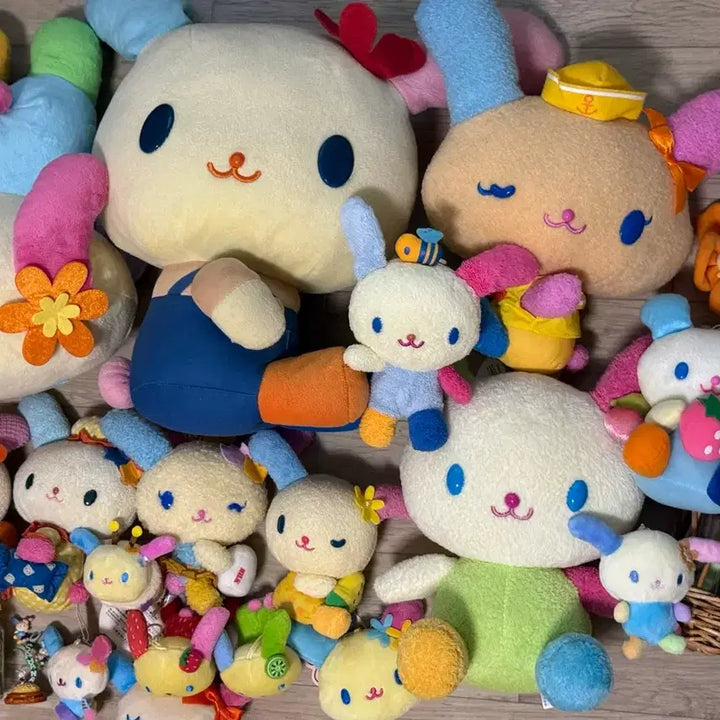 [BUNJANG] Vintage Usahana Doll Cherry Chibitomo Keychain Figure Bundle Set / 고전 우사하나 인형 체리 치비토모 키링 피규어 일괄
