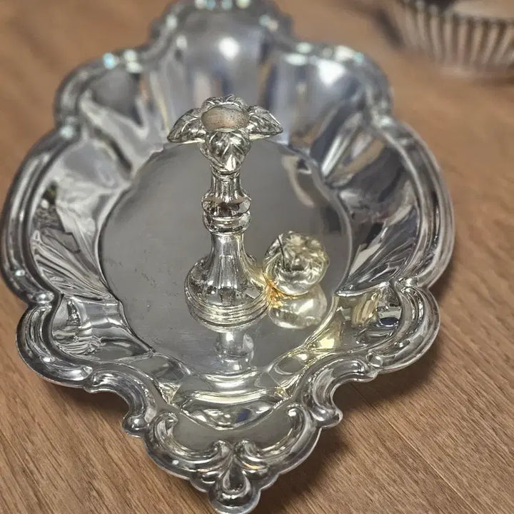 [BUNJANG] German Vintage Silverplate Candle Holder / 독일 빈티지 실버플레이트 캔들 홀더
