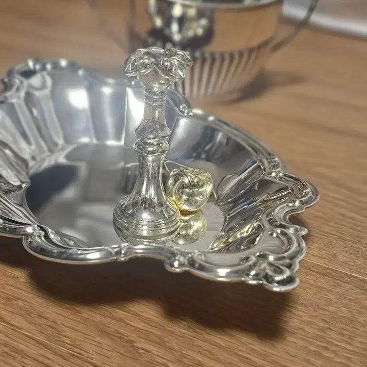 [BUNJANG] German Vintage Silverplate Candle Holder / 독일 빈티지 실버플레이트 캔들 홀더