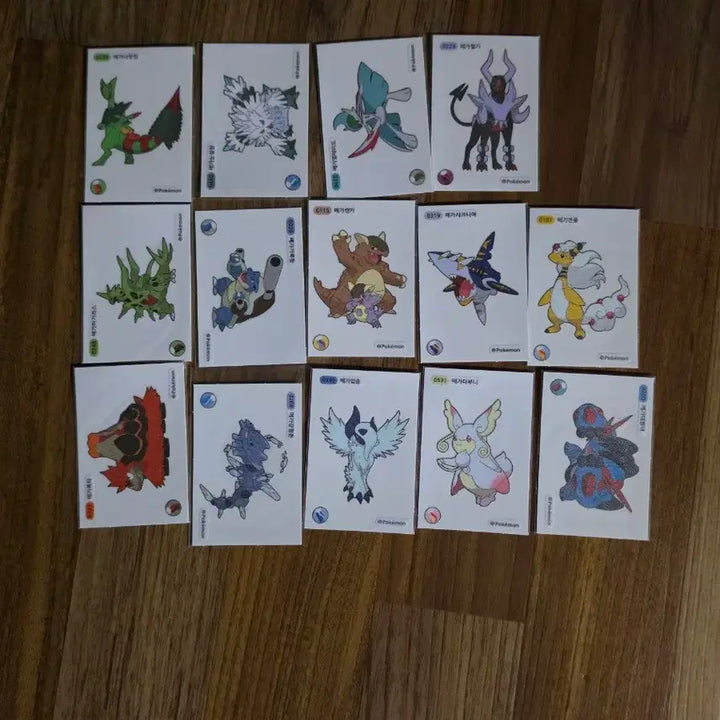 [BUNJANG] Pokemon Mega Sticker Bundle (14 Stickers) / 포켓몬띠부씰 메가띠부씰 14장 일괄판매합니다