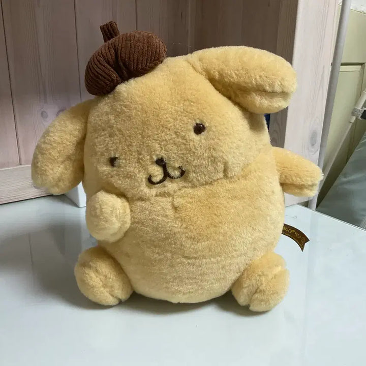 [BUNJANG] Sanrio Pompompurin Retro Pose Plush Doll (Medium) / 나카지마 폼폼푸린 레트로 포즈 봉제인형 중형 부클 누이