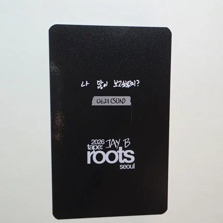 [BUNJANG] GOT7 JB JAYB 2026 ROOTS Photocard / 갓세븐 JB JAYB 2026 roots 입장포카