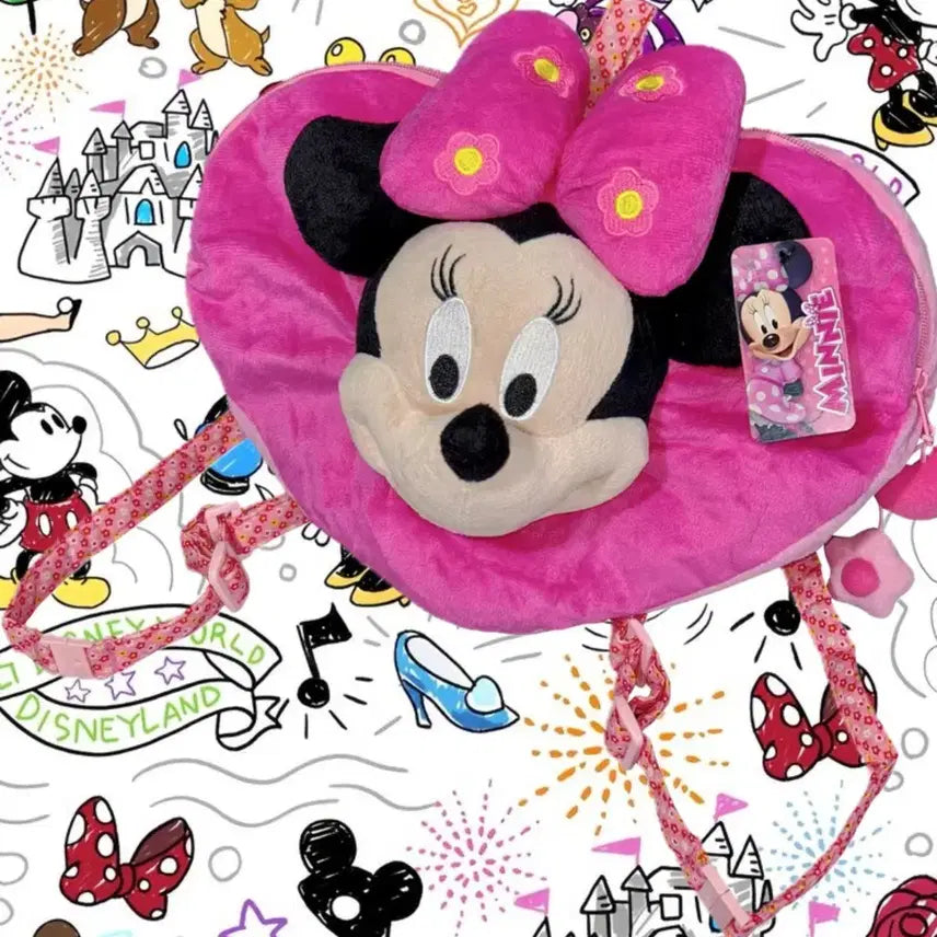 [BUNJANG] Disney Minnie Mouse Pink Backpack / 고전 빈티지 디즈니 미니마우스 핑크 백팩