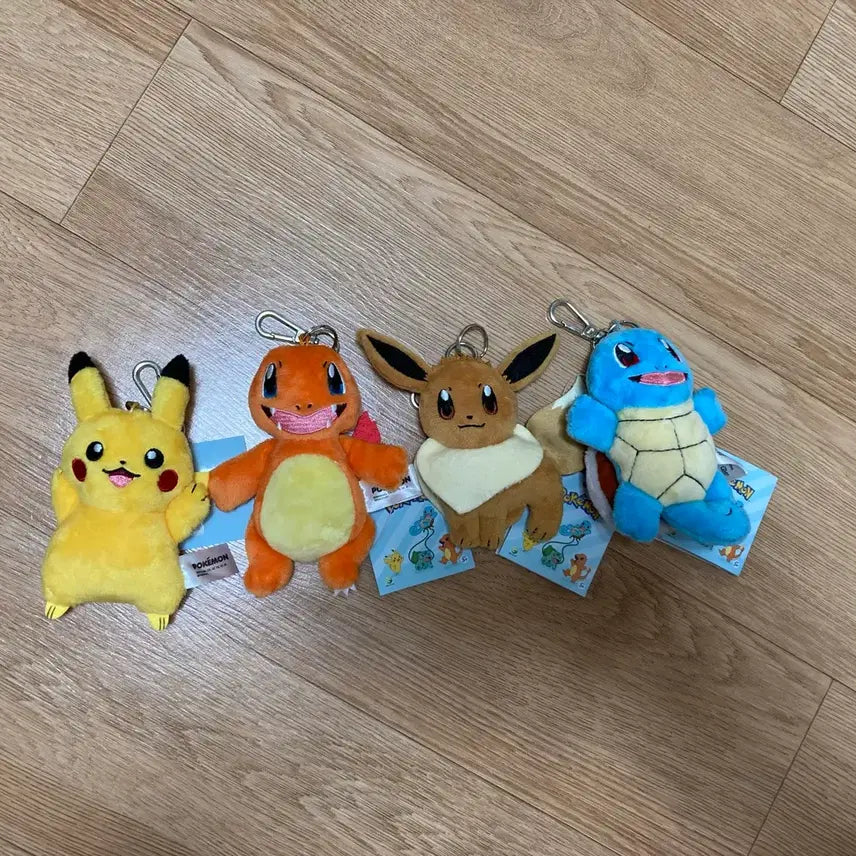 [BUNJANG] Pokemon Wappen Doll Keyring Bundle Set / (일괄) 포켓몬 와펜 인형 키링