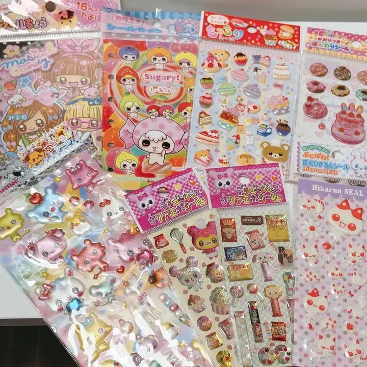 [BUNJANG] Heisei Retro Sticker Book &amp; Epoxy Stickers Bundle / 고전 일본 헤이세이레트로 씰북, 스티커북, 에폭시 스티커 등 고전 스티커 일괄