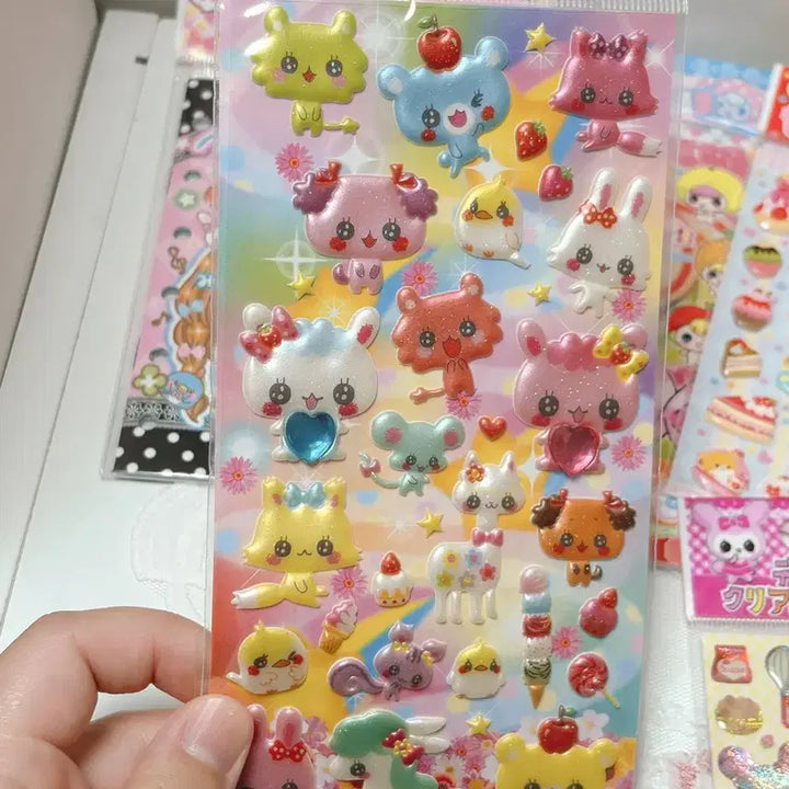[BUNJANG] Heisei Retro Sticker Book &amp; Epoxy Stickers Bundle / 고전 일본 헤이세이레트로 씰북, 스티커북, 에폭시 스티커 등 고전 스티커 일괄