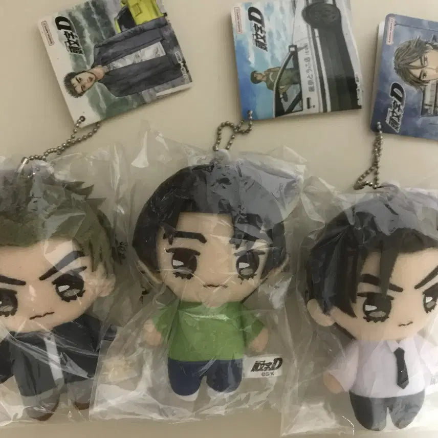 [BUNJANG] Initial D Mascot Plush Dolls (Keisuke, Ryosuke, Takumi) 3-Piece Bundle Set (Sealed) / 이니셜D 이니셜d 이니디 마스코트 봉제 인형 누이구루미 3종 일괄 (미개봉)