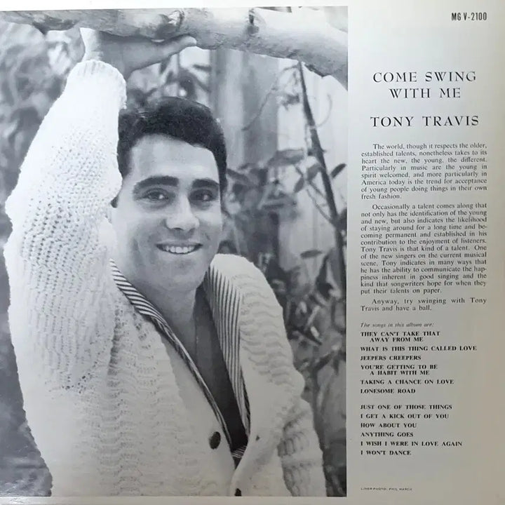 [BUNJANG] Tony Travis Come Swing With Me LP (1994 Japan Pressing) / LP ㅡ [귀한음반] TONY TRAVIS  / 스윙 째즈 명반