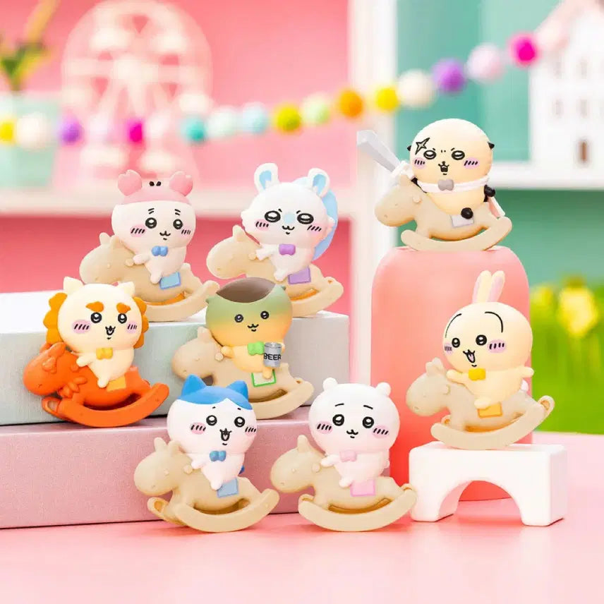 [BUNJANG] Chiikawa Rocking Horse Figure / 치이카와 흔들흔들 목마 피규어 랏코