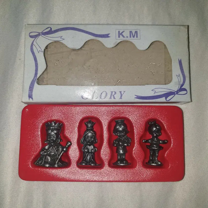 [BUNJANG] Pewter Bronze Decorative Figurines Set of 4 / 주석 청동 장식 인형 4종 세트 새제품 미사용