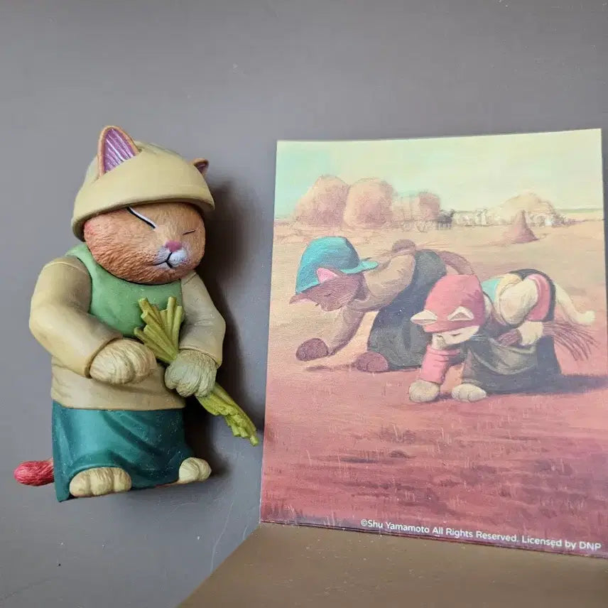 [BUNJANG] Cat Art Cat Figurine and Keyring Set / 캣 아트 고양이 피규어와 키링세트