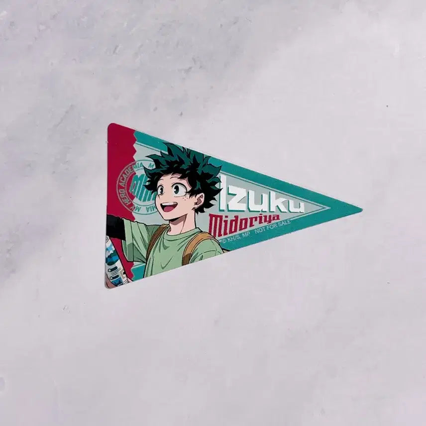 [BUNJANG] My Hero Academia National Support Fair Pennant Sticker Set (Izuku, Bakugo, Todoroki, Aizawa, All Might, Uraraka) / 히로아카 특전 페넌트 스티커 나히아 미도리야 이즈쿠 바쿠고 카츠키 토도로키 쇼토 아이자와 쇼타 올마이트 우라라카 오챠코 전국 지역 응원 페어