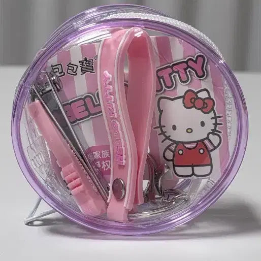 [BUNJANG] Hello Kitty Nail Clipper Pouch with Bell Charm / 헬로키티 손톱깎이 파우치 방울 키링