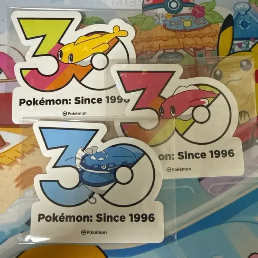 [BUNJANG] Pokemon 30th Anniversary Sticker Set - Saru You &amp; Exeggutor Bundle / 포켓몬스터 30주년 스티커 - 싸리용 2장, 어써러셔 일괄