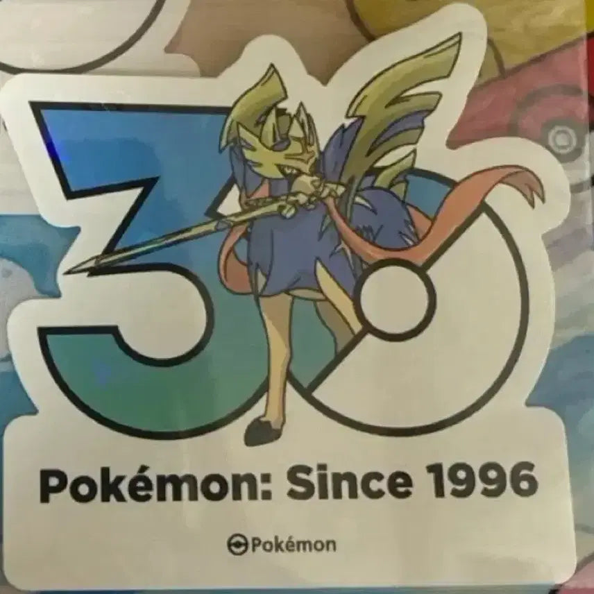 [BUNJANG] Pokemon 30th Anniversary Sticker - Zamazenta / 포켓몬스터 30주년 스티커 - 검왕 자시안