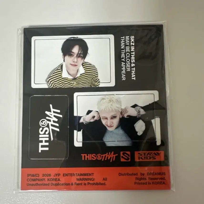 [BUNJANG] This &amp; That Bang Chan &amp; Lee Know Album Magnet Set / 디스앤댓 앨범 마그넷 방찬 리노