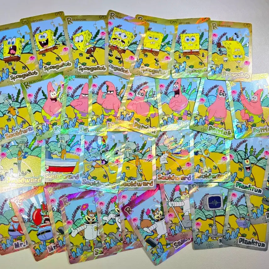 [BUNJANG] SpongeBob Hologram Card Full Set (33 Cards) / [R 전종 총 33장] 홀로그램 스폰지밥 카드