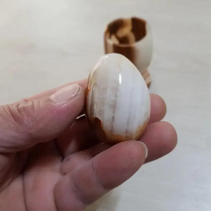 [BUNJANG] Natural Onyx Cup and Egg Object / 옥잔과구