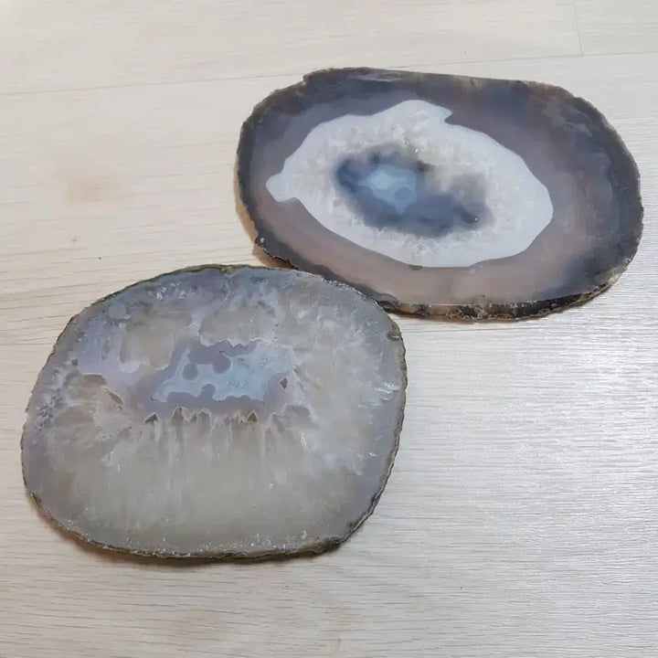 [BUNJANG] Natural Agate Slices (Set of 2) / 천연마노석