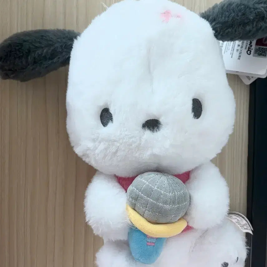 [BUNJANG] Singing Pochacco Plush Toy Microphone / 노래하는 포차코 봉제인형 마이크 포챠코 산리오 새상품 택O