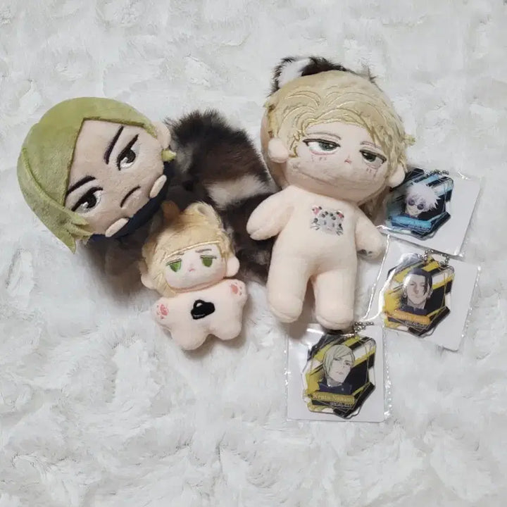 [BUNJANG] Jujutsu Kaisen Nanami Plush Doll (10cm) Bundle Set with Acrylic Keychain / 주술회전 나나미 비공굿 뼈깅 소복솜 솜깅 솜인형 누이 일괄 아크릴  키링