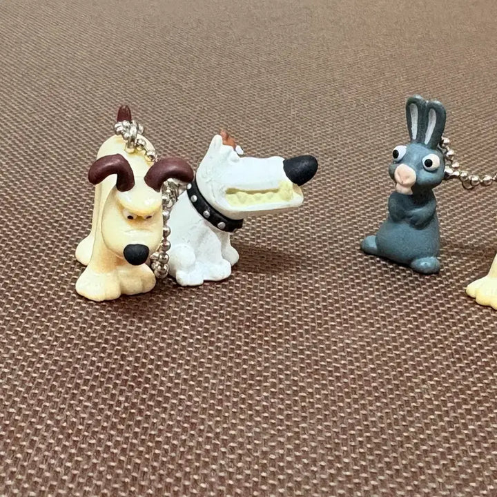 [BUNJANG] Wallace &amp; Gromit Mini Keyring Set 2 - Phillip, Rabbit / 월레스와그로밋 쪼꼬미 미니 키링 세트2 - 필립, 토끼 세트