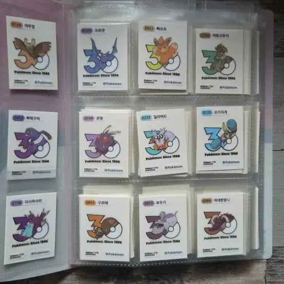 [BUNJANG] Pokemon 30th Anniversary New Logo Stickers (Various) / 시즌5  포켓몬 띠부씰 30주년 뉴로고씰 뮤뮤츠 지라치 디아루가 등
