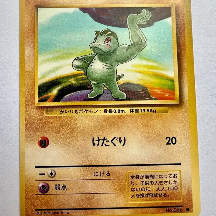 [BUNJANG] Pokemon Original Machop Card (Japanese Import) / 포켓몬스터 초기 알통몬 카드 (일판)