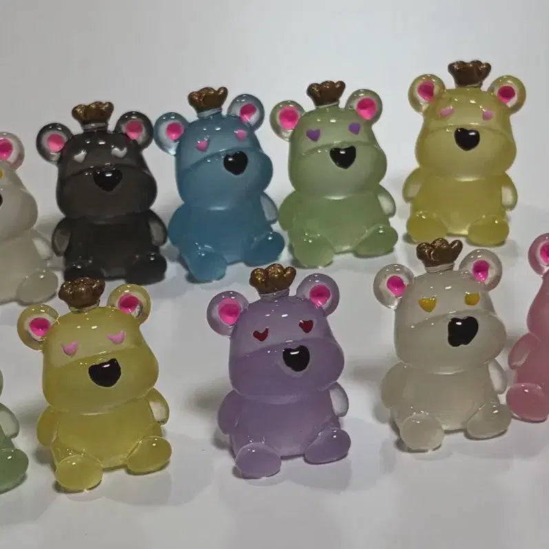 [BUNJANG] Crown Bear Figurine Parts Set / 왕관 쓴 곰돌이 피규어 파츠 세트