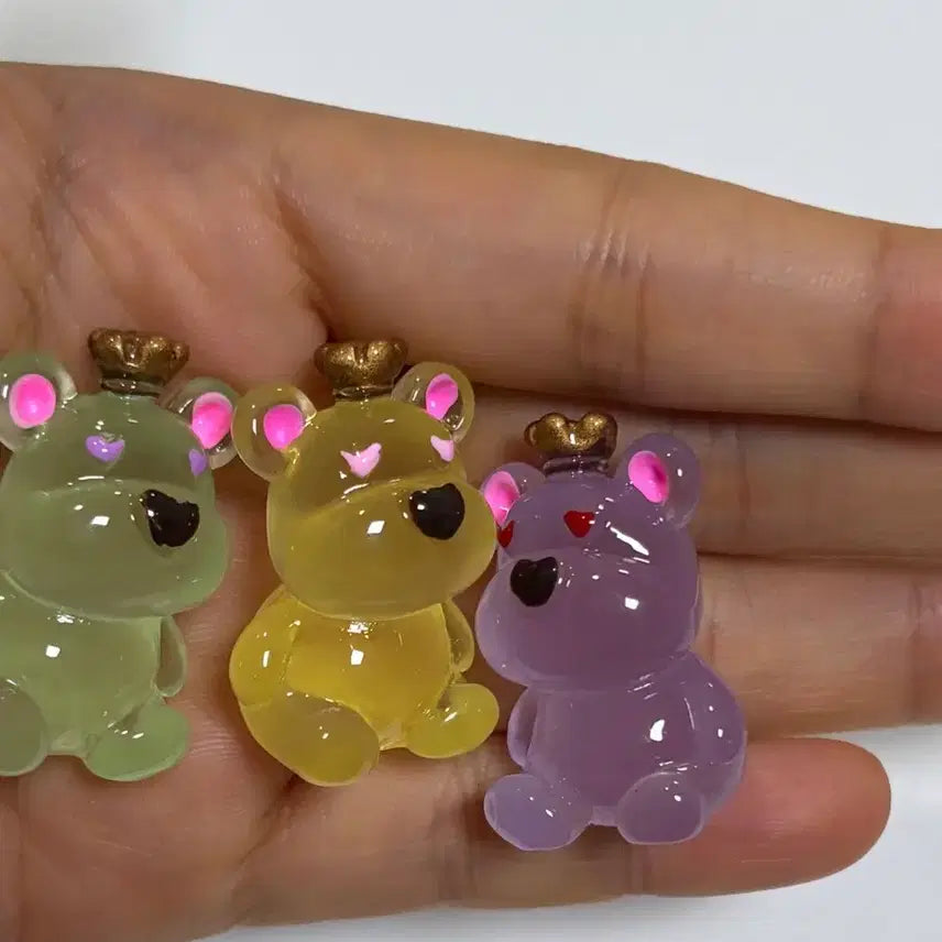 [BUNJANG] Crown Bear Figurine Parts Set / 왕관 쓴 곰돌이 피규어 파츠 세트