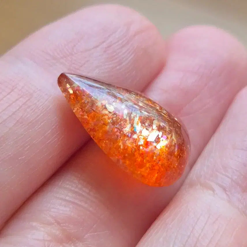 [BUNJANG] Tanzania Arusha Sunstone Cabochon Loose Gemstone / 최고퀄! 탄자니아 아루샤 선스톤 캐보션 원석 광물 썬스톤