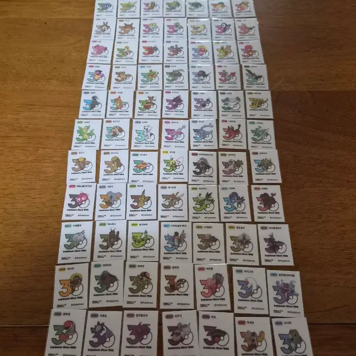 [BUNJANG] Pokemon 30th Anniversary New Logo Ttibus Seal / 포켓몬 30주년 신 로고띠부씰