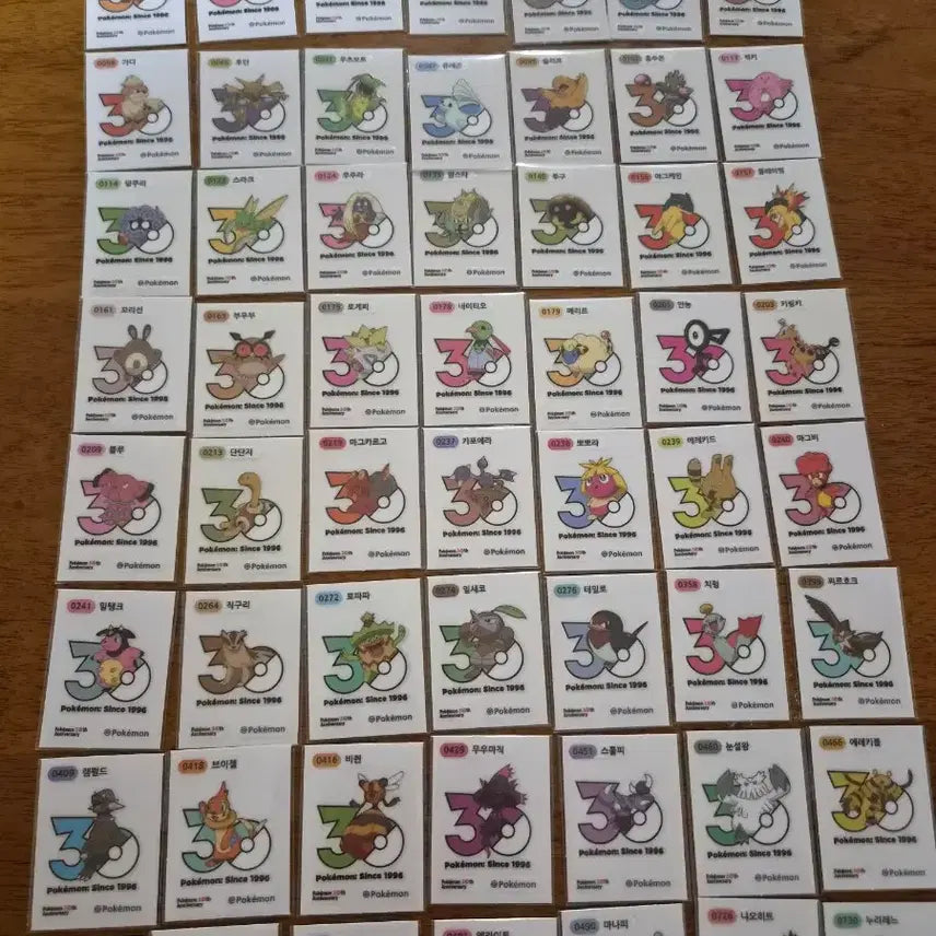 [BUNJANG] Pokemon 30th Anniversary New Logo Ttibus Seal / 포켓몬 30주년 신 로고띠부씰