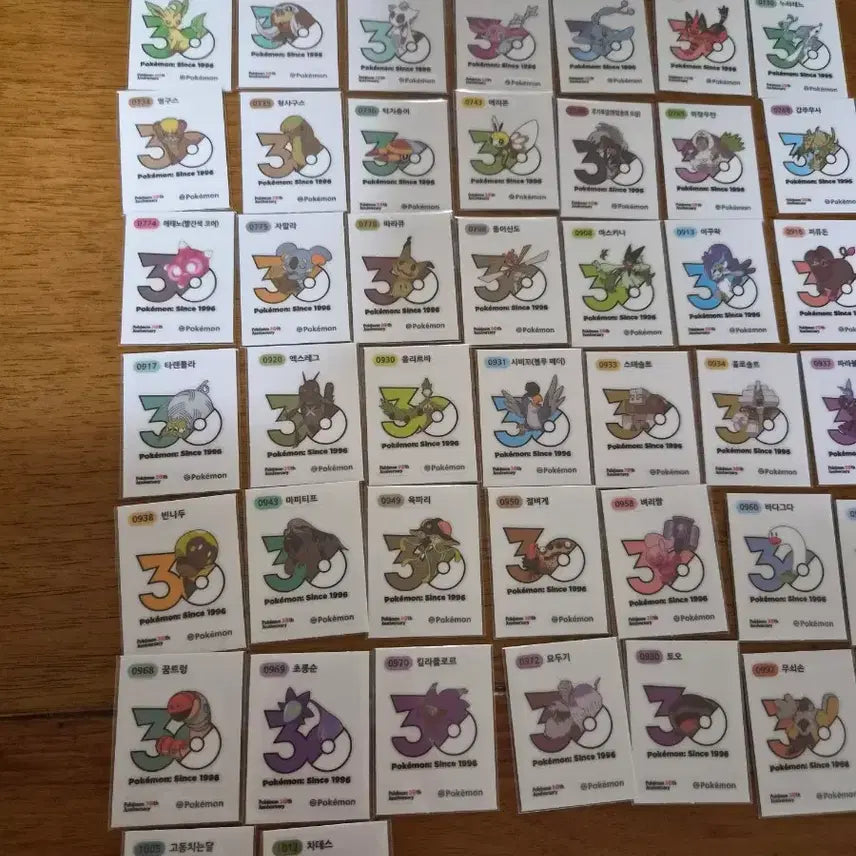 [BUNJANG] Pokemon 30th Anniversary New Logo Ttibus Seal / 포켓몬 30주년 신 로고띠부씰