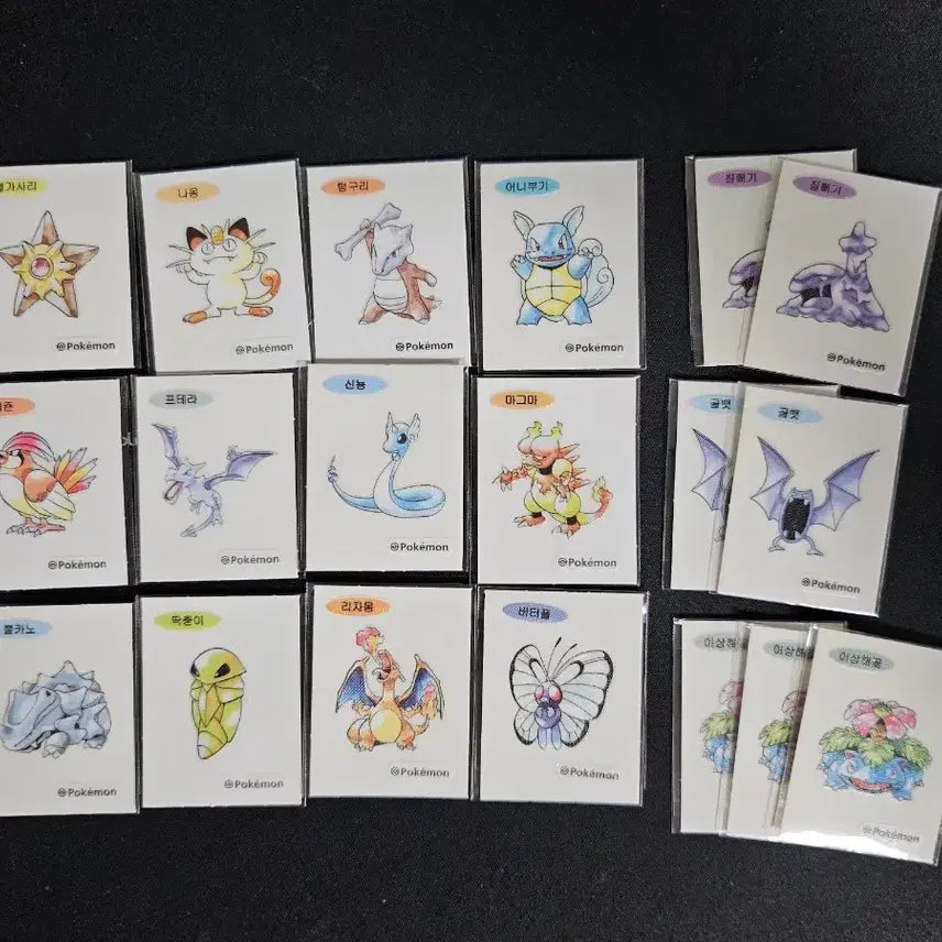 [BUNJANG] Pokemon 30th Anniversary 25 Types Art Sticker Bundle Set / 포켓몬 띠부씰 아트웍 25종