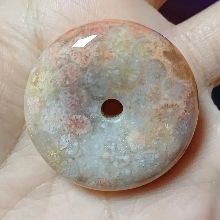 [BUNJANG] Fossil Coral Fossil Peace Amulet / 원석 산호 화석 포실 코랄 산호옥 평안구 C