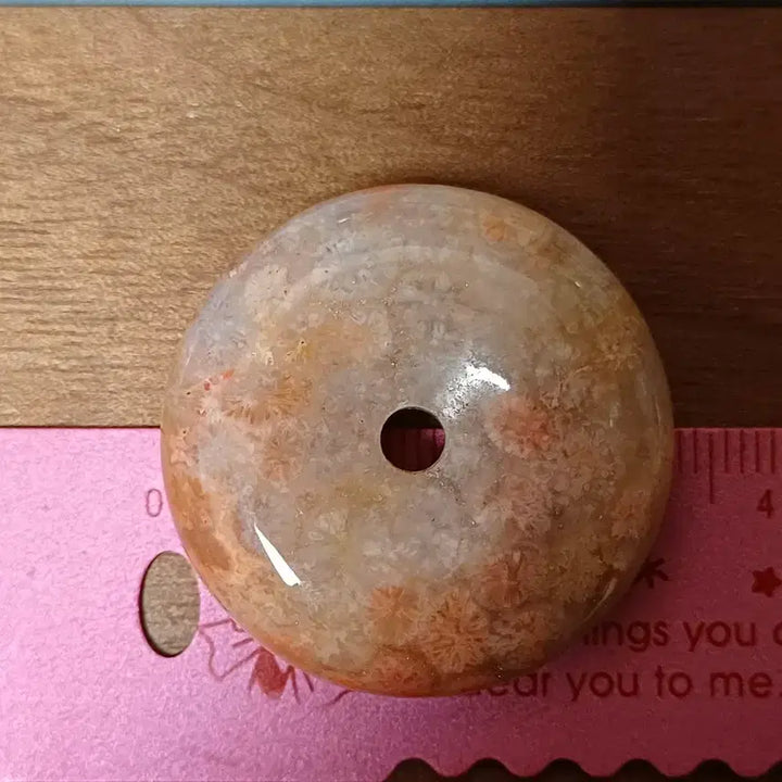 [BUNJANG] Fossil Coral Fossil Peace Amulet / 원석 산호 화석 포실 코랄 산호옥 평안구 C