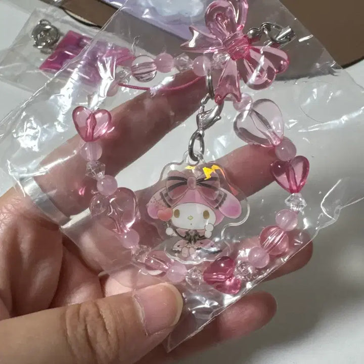 [BUNJANG] My Melody Bead Keychain / 마이멜로디 비즈 키링 기챠 새상품 미개봉 판매중