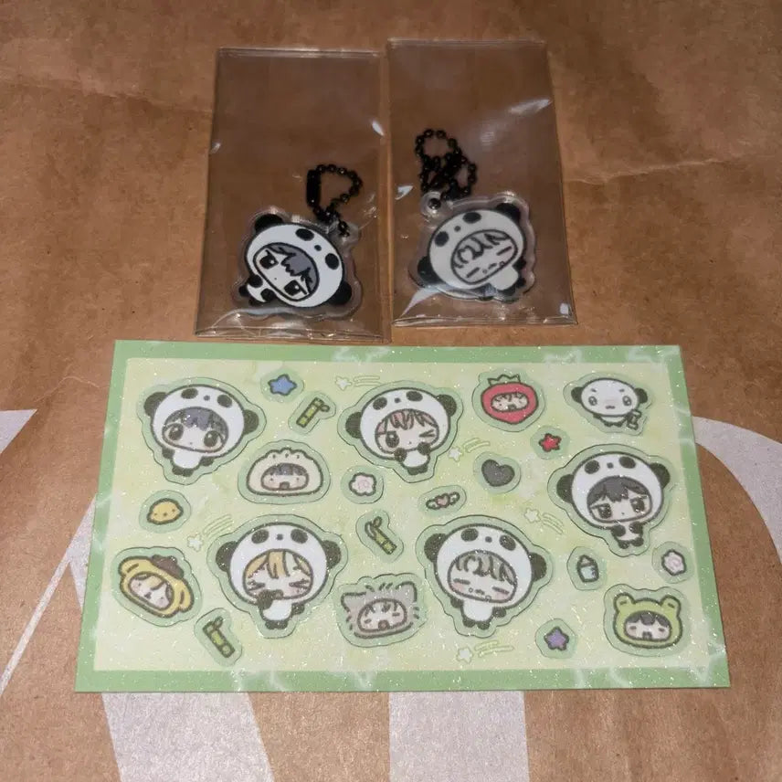 [BUNJANG] P.L.E. play baO Sticker + Keyring Bundle Set (Eunho, Hamin) - Sealed / 플레이브 구우님 플바오 스티커+키링 은호 하민 미개봉