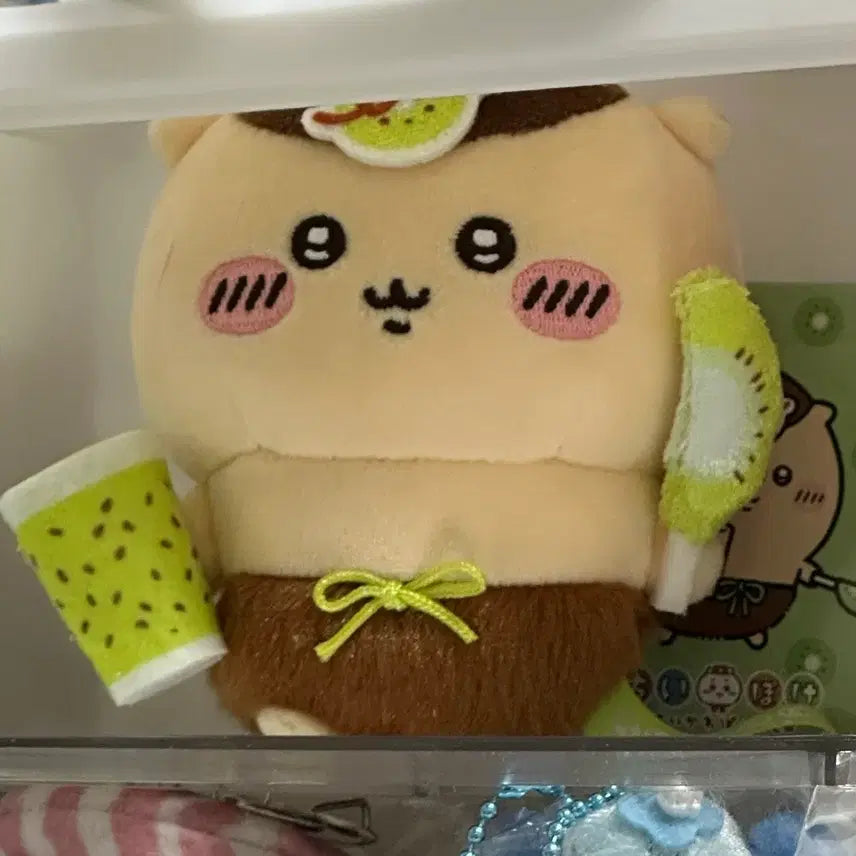 [BUNJANG] Chiikawa Kiwi Kurimanju Fruit Mascot Plush Keychain / 키위 쿠리만쥬 치이카와 과일 마스코트 인형 키링