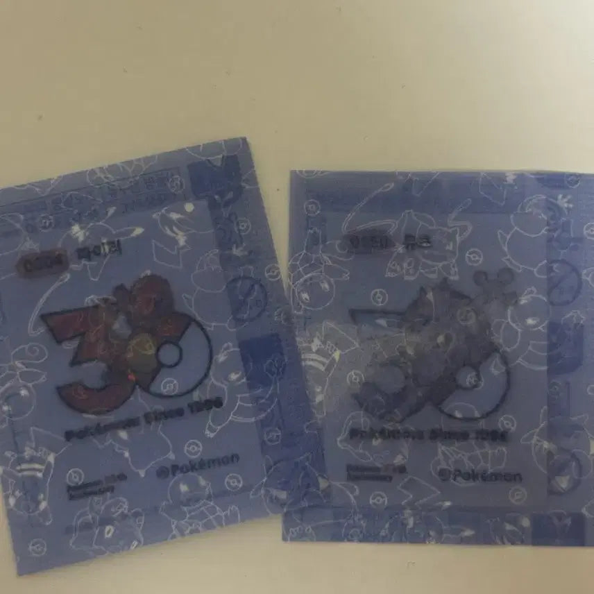 [BUNJANG] 30th Anniversary Mewtwo &amp; Charmander "Tti-bu-ssil" Sticker Set (Sealed) / (미개봉) 뮤츠 파이리 30주년 띠부씰