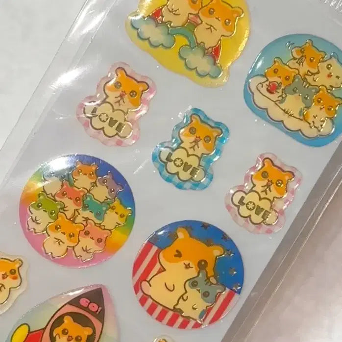 [BUNJANG] Heisei Retro Ham Clear Sticker (Sealed) / 일본 고전 헤이세이 레트로 햄 클리어 스티커 미개봉
