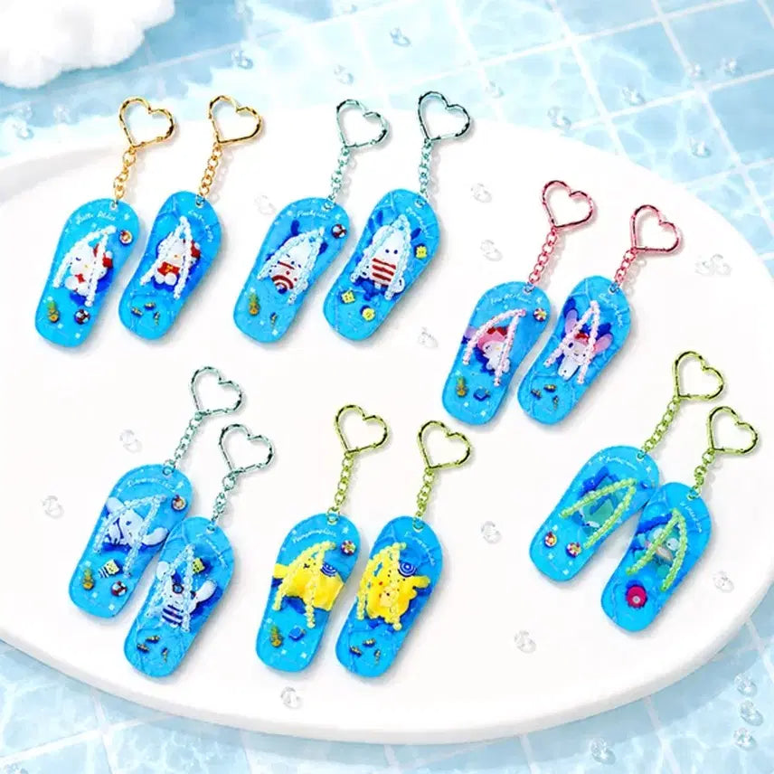 [BUNJANG] Sanrio Pompompurin Sandal Keychain (Sealed) / [미개봉] 산리오 랜덤 키링 > 폼폼푸린 샌들 키링
