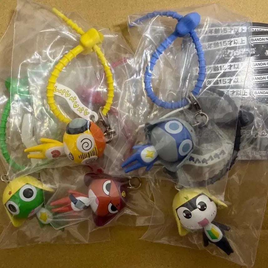 [BUNJANG] Keroro Multi Charm Keychain Sealed Bundle Set (5 Types) / 케로로 멀티참 키링 미개봉 5종 일괄