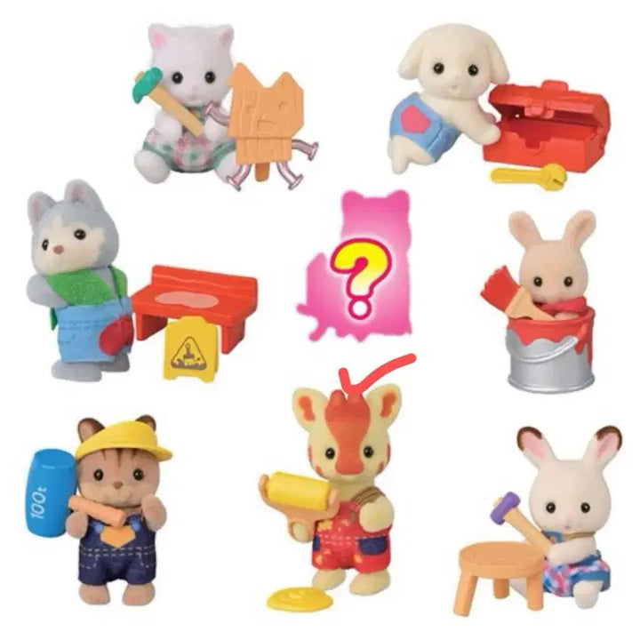 [BUNJANG] Sylvanian Families Baby Architects Giraffe Blind Bag Figure / 실바니안 블라인드백 아기 건축가 기린