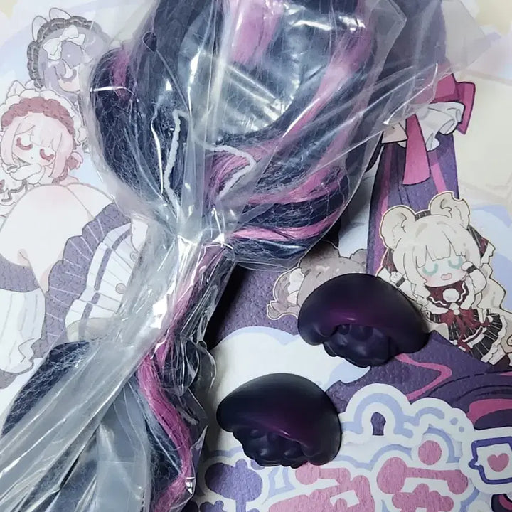 [BUNJANG] Meki Good Night Fluffy BJD Blind Doll Wig and Ears / Meki 굿나잇 플러피 bjd 블라인드돌 가발과 귀만