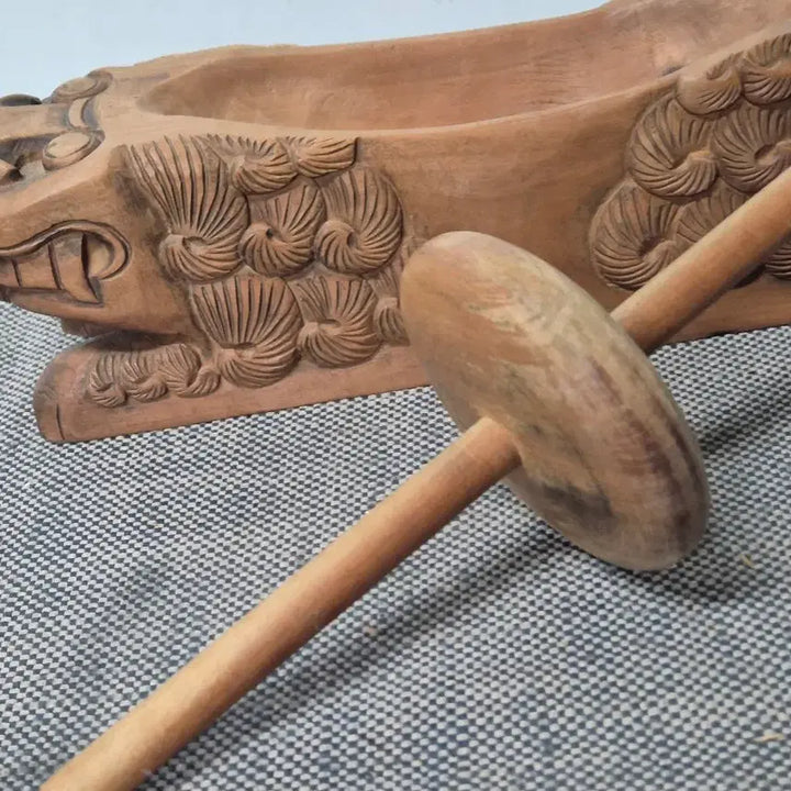 [BUNJANG] Haitai Pattern Jujube Wood Medicine Box Antique / 해태문양약연(대추나무)골동품