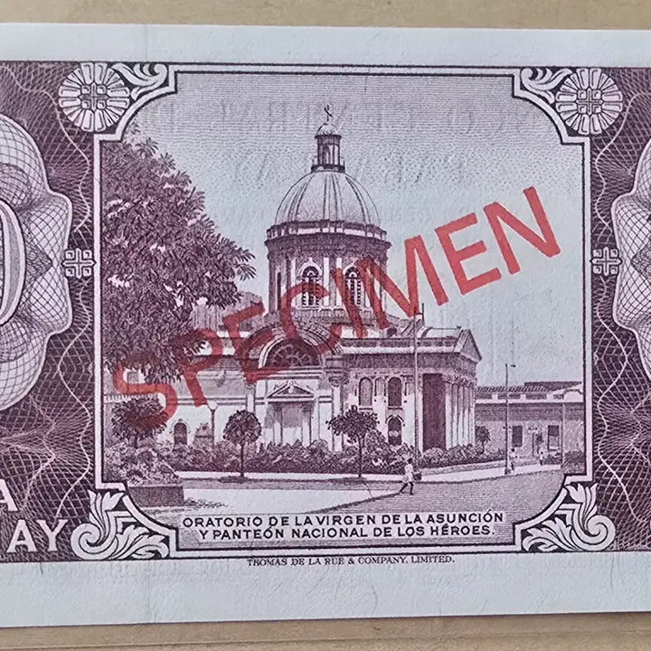[BUNJANG] Paraguay 1952 1000 Guarani Specimen Bond Unused / 파라과이 1952년  1000과라니  견양권 완전미사용