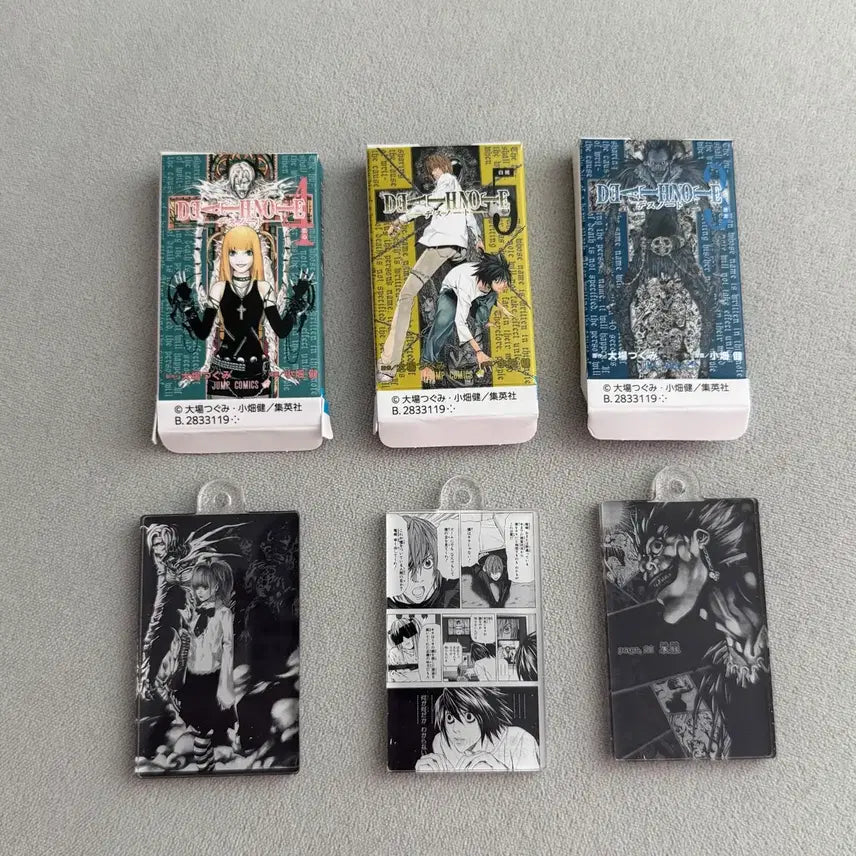 [BUNJANG] Death Note Comics Acrylic Charm Set (Volumes 3-5) / 데스노트 코믹스 아크릴 참 가챠 3권 4권 5권 일괄
